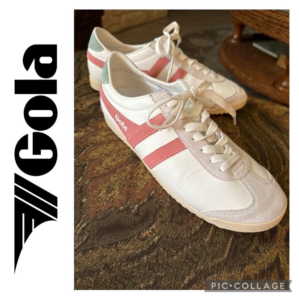 🦋Gola Bullet White Pink & Green Women's Sneakers🦋